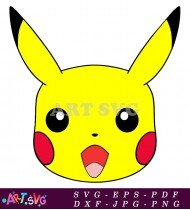 Cute Pokemon With Yellow Fur And Red Cheeks SVG