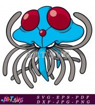 Pokemon With Multiple Arms And Large Red Eyes SVG