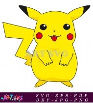 Pikachu Cartoon Yellow Mouse Pocket Monster SVG