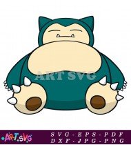 Sleeping Pokemon Snorlax Cute Monster Cartoon SVG