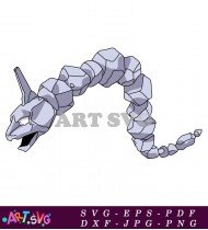 Gray Snake Pokemon With Red Eyes SVG