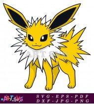 Yellow Eevee Evolution Anime Cartoon Illustration SVG