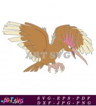 Pokemon Pidgeot Normal Flying Pokemon Cartoon Illustration SVG 1