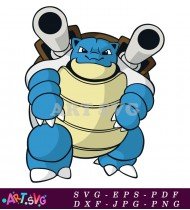 Pokemon Blastoise Water Pokémon Cartoon Illustration SVG 1