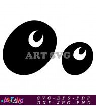 Black Letter O Cartoon Illustration SVG 1