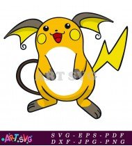 Pokemon Yellow Furry Creature Cartoon Character Design SVG