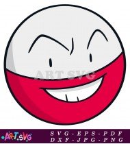 Cartoon Red And White Pokemon SVG