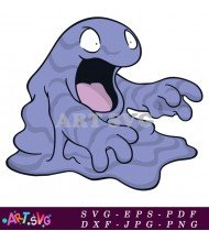 Blue Pokemon With Striped Body Cartoon Illustration SVG