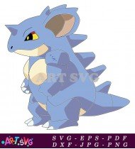 Blue Cartoon Dinosaur Pokemon SVG