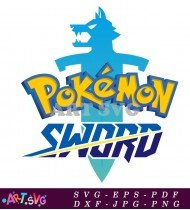 Cartoon Pokemon Sword Logo SVG