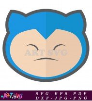 Pokemon Blue Character With Smiling Expression SVG