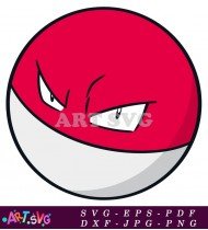 Pokemon Red Character With Angry Expression SVG