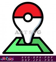 Pokemon Pokeball With Black And Green Design SVG