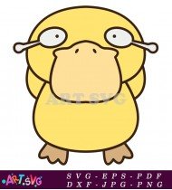 Yellow Pokemon Cartoon Character Illustration For Children SVG