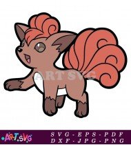 Pokemon Vulpix Illustration Cute Character Cartoon SVG