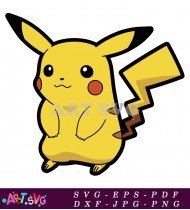 Cartoon Character Yellow Pikachu Illustration SVG