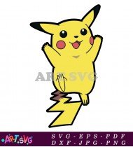 Cute Pokemon Pikachu Cartoon Character Image SVG 1