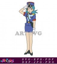 Officer Jenny Pokemon Anime Cartoon Character SVG