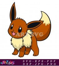 Pokemon Eevee Cartoon Character Illustration SVG