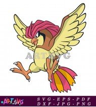 Pokemon Pidgeotto Cartoon Character Design SVG