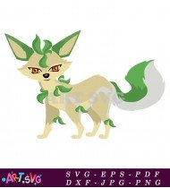 Pokemon With Long Ears And Green Leaves SVG