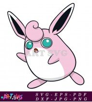 Cute Pokemon With Big Eyes And Pink Ears SVG