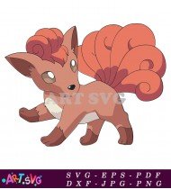 Pokemon Vulpix Evolutions Illustration Clipart Image SVG