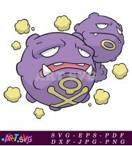 Pokemon Weezing Illustration Clipart Image SVG 1