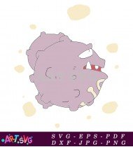 Pokemon Koffing Illustration Clipart Image SVG 2