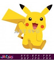 Pikachu Pokemon Cartoon Illustration Character Design SVG 1