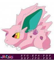 Cute Pokemon Nidoqueen With Emerald Gem SVG