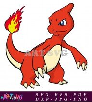 Charmeleon Fire Pokemon With Flaming Tail SVG