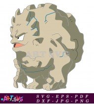 Rock Type Pokemon Illustration Cartoon Character Design SVG