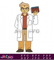 Professor Pokemon Character Illustration Design Template SVG