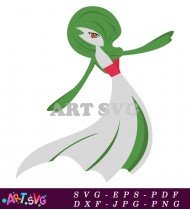 Green Pokemon Character With Long Hair SVG