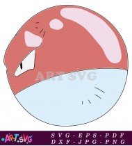 Red and Blue Pokemon Cartoon Illustration Background SVG