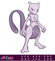 Purple Pokemon Character Cartoon Illustration Design SVG