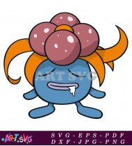 Pokemon With Blue Body And Pink Balls SVG