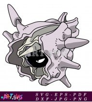 Pokemon With Grey Shell And Black Eyes SVG