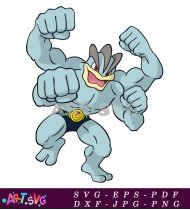 Strong Pokemon With Four Arms And Muscles SVG