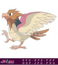 Pokemon Bird With Brown Feathers And Sharp Talons SVG