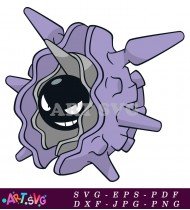 Pokemon Black Shell With Purple Spikes SVG