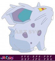 White Pokemon Rock Cartoon Character SVG