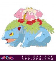 Venusaur Pokemon Cartoon Character Illustration Image SVG 5