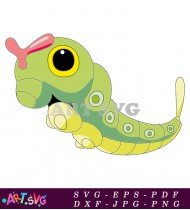 Caterpie Pokemon Cartoon Character Illustration Image SVG