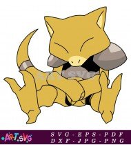 Brown and Yellow Pokemon with Big Ears SVG