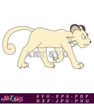 Pokemon Persian Cute Character Illustration SVG