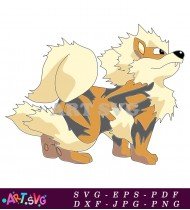 Pokemon Arcanine Cute Character Illustration SVG 2