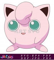 Pink Pokemon With A Curl Cartoon SVG