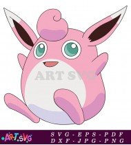 Pokemon Cartoon Illustration Pink And Green SVG